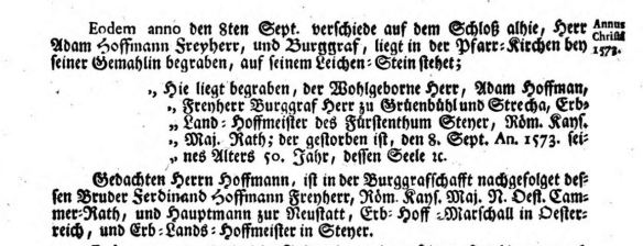 Preuenhueber S.289 Adam Hofmann
